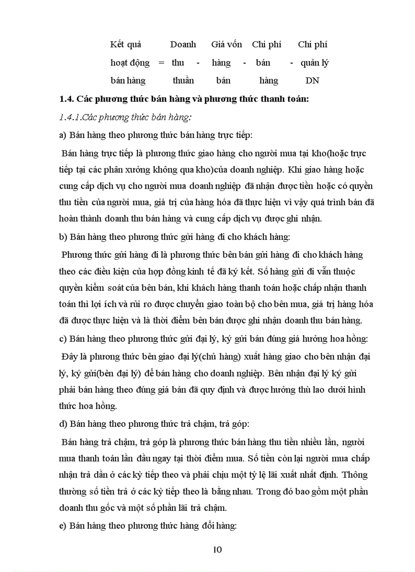 image for page Kế Toán Hàng Hóa Bán Hàng Và xác định kết quả bán hàng Của Doanh Nghiệp