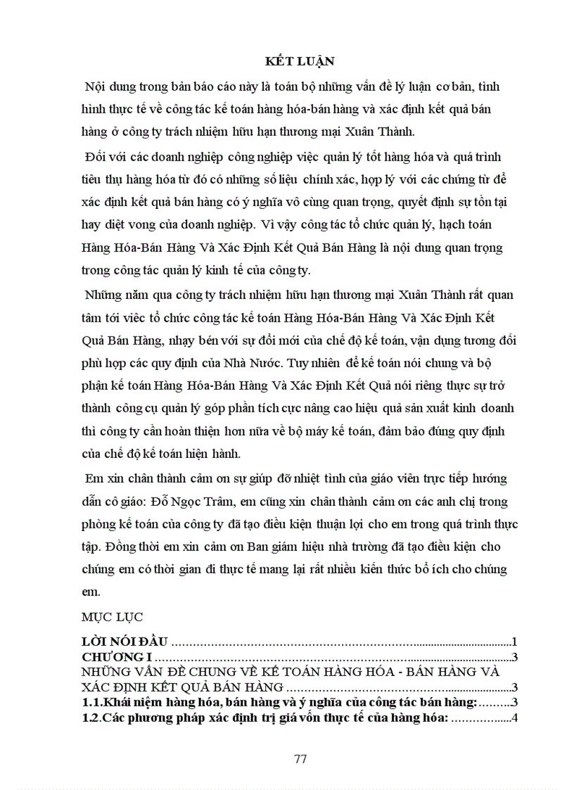 image for page Kế Toán Hàng Hóa Bán Hàng Và xác định kết quả bán hàng Của Doanh Nghiệp