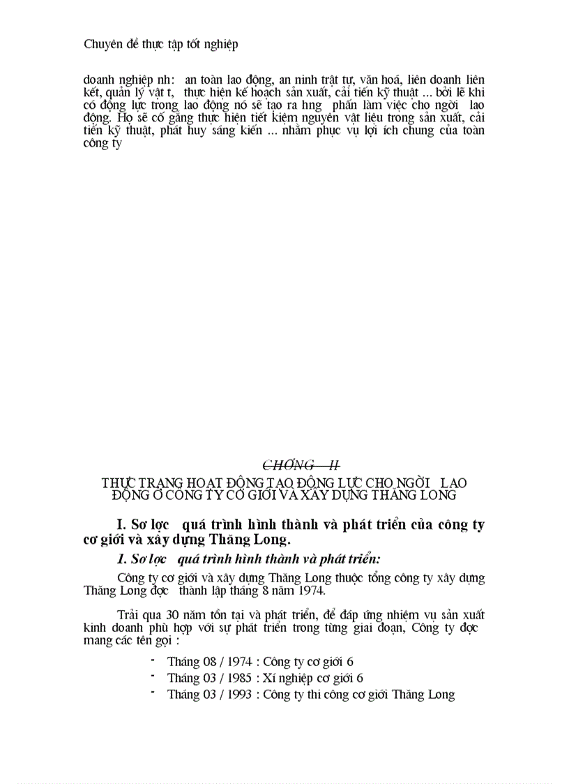 image for page Một số biện pháp tạo động lực cho người lao động nhằm nâng cao hiệu quả sản xuất ở Công ty cơ giới và xây dựng Thăng Long