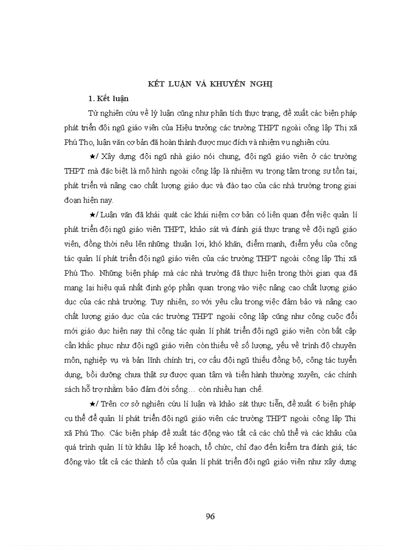 image for page Biện pháp phát triển đội ngũ giáo viên của Hiệu trưởng các trường THPT ngoài công lập Thị xã Phú Thọ tỉnh Phú Thọ