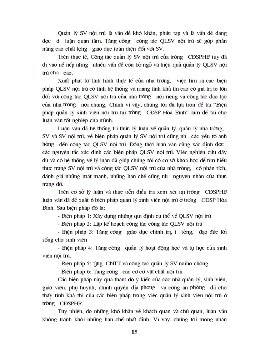image for page Biện pháp quản lý sinh viên nội trú tại trường Cao đẳng Sư phạm Hòa Bình