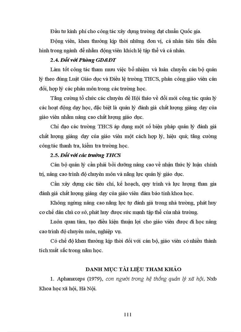 image for page Biện pháp quản lý đánh giá chất lượng giảng dạy của giáo viên trung học cơ sở huyện Bảo Yên tỉnh Lào Cai