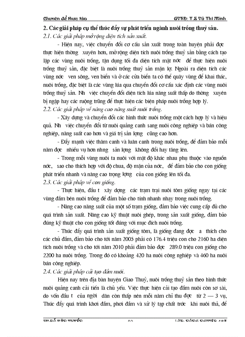 image for page Thực trạng và các giải pháp phát triển ngành nuôi trồng thuỷ sản huyện Giao Thuỷ tỉnh Nam Định
