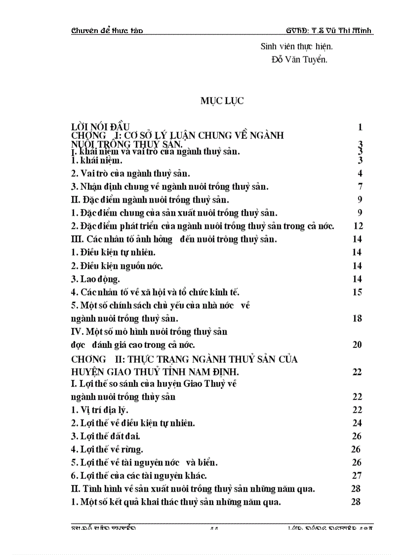 image for page Thực trạng và các giải pháp phát triển ngành nuôi trồng thuỷ sản huyện Giao Thuỷ tỉnh Nam Định