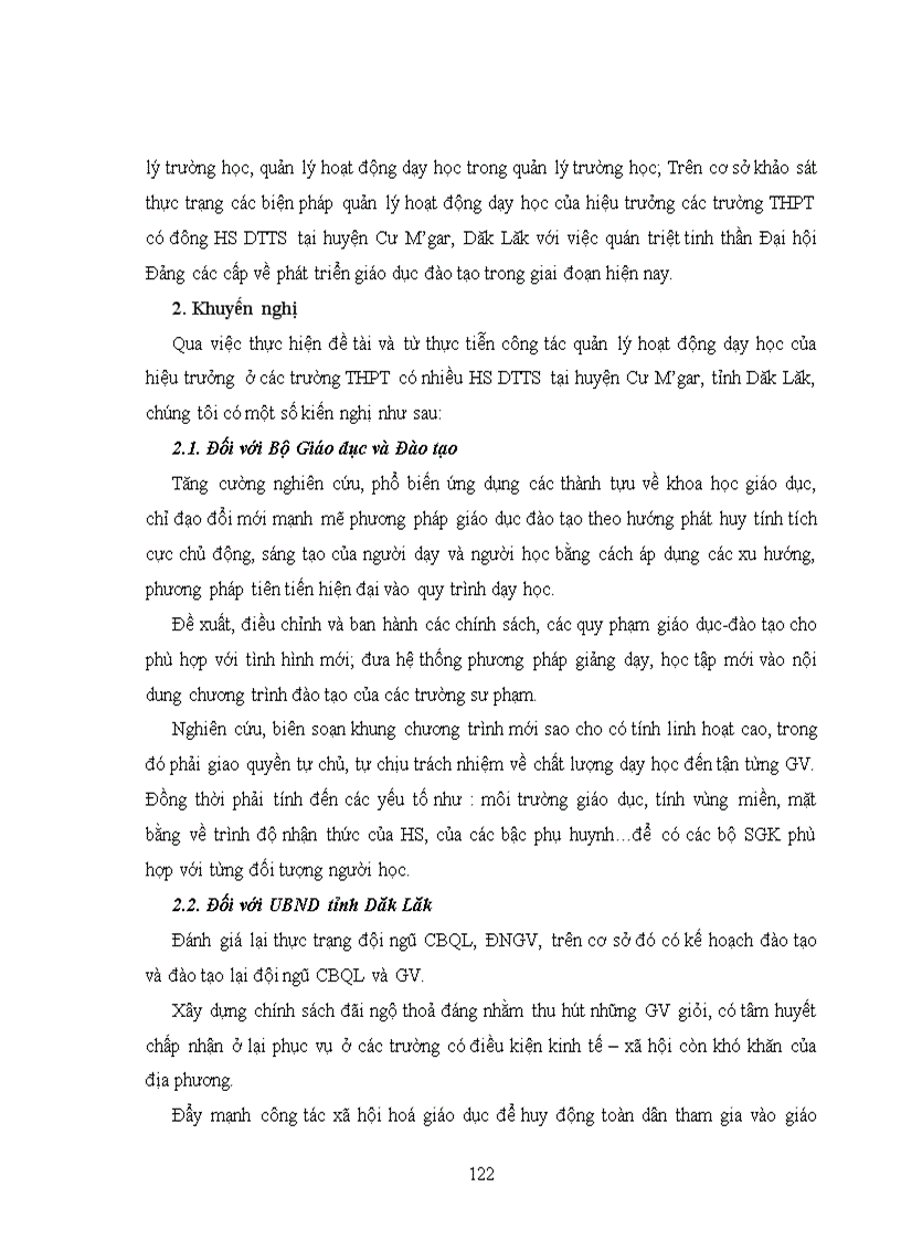 image for page Biện pháp quản lý hoạt động dạy học ở các trường THPT có HS dân tộc thiểu số tại huyện CưM gar tỉnh Dăk Lăk