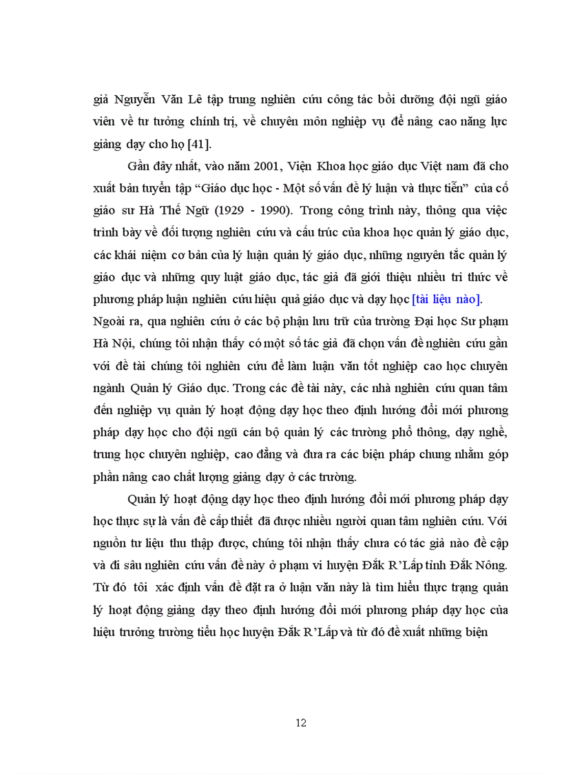 image for page Biện pháp quản lý hoạt động dạy học theo định hướng đổi mới phương pháp dạy học của hiệu trưởng ở các trường tiểu học huyện Đắk R Lấp