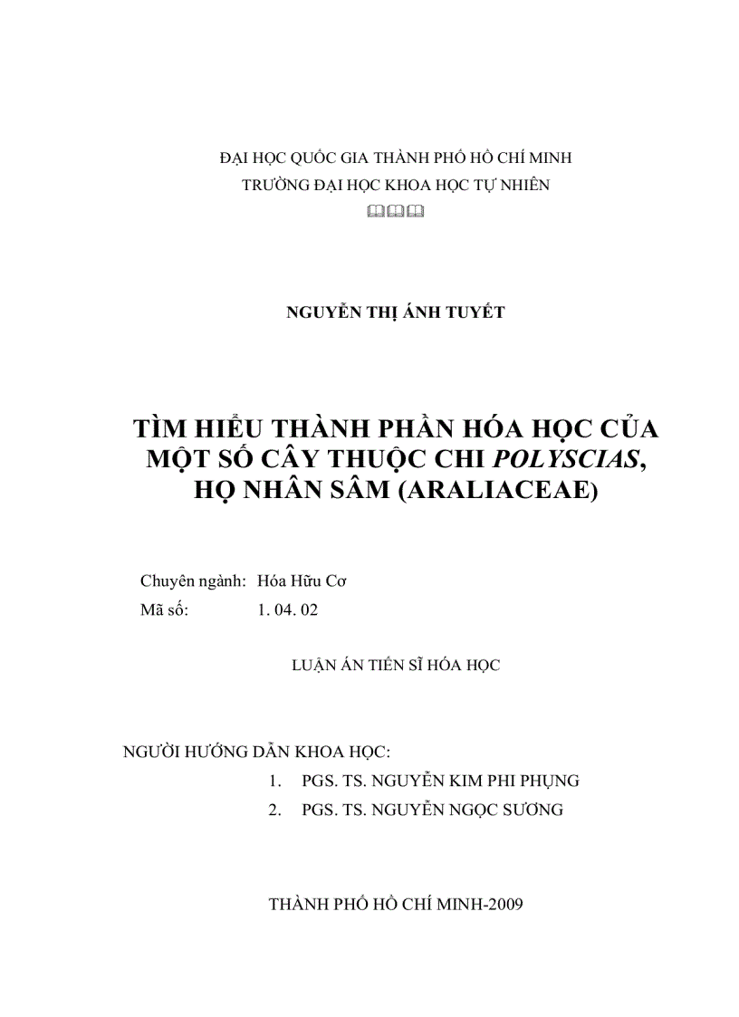 image for page Tìm hiểu thành phần hóa học của một số cây thuộc chi polyscias họ nhân sâm araliaceae