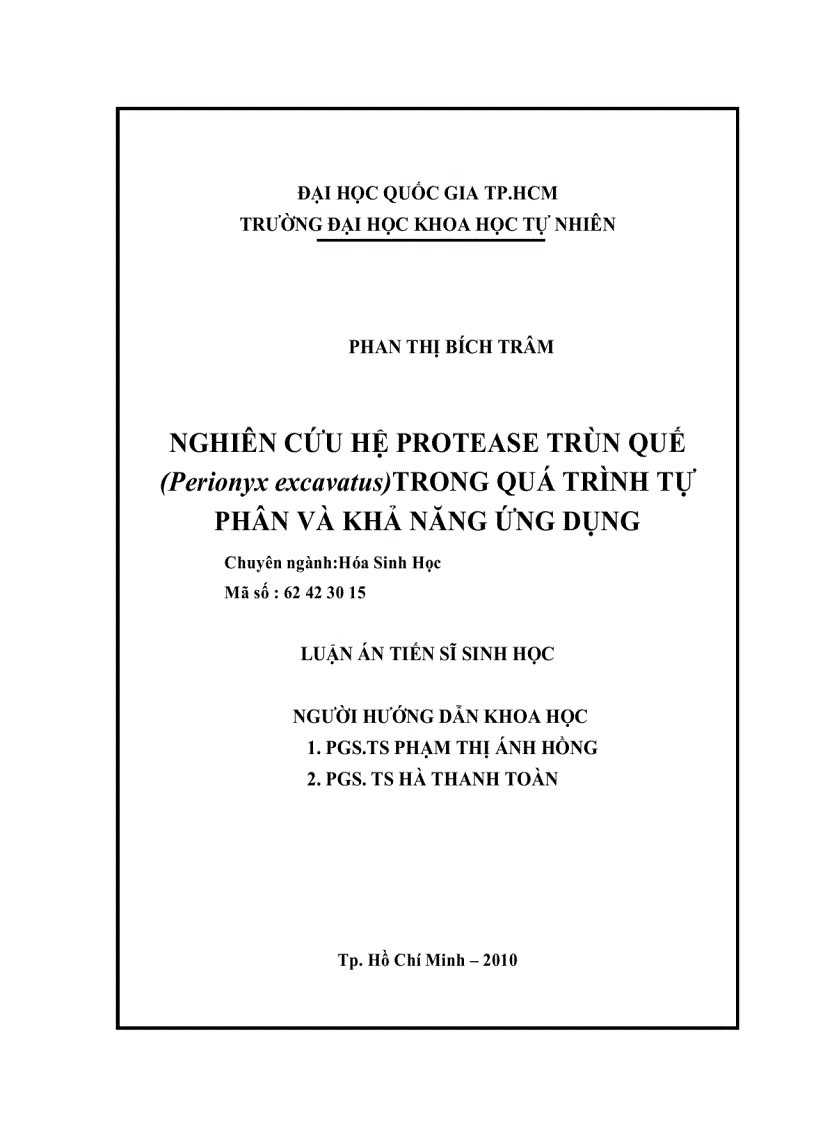 image for page Nghiên cứu hệ Protease trùn quế Perionyx excavatus trong quá trình tự phân và khả năng ứng dụng