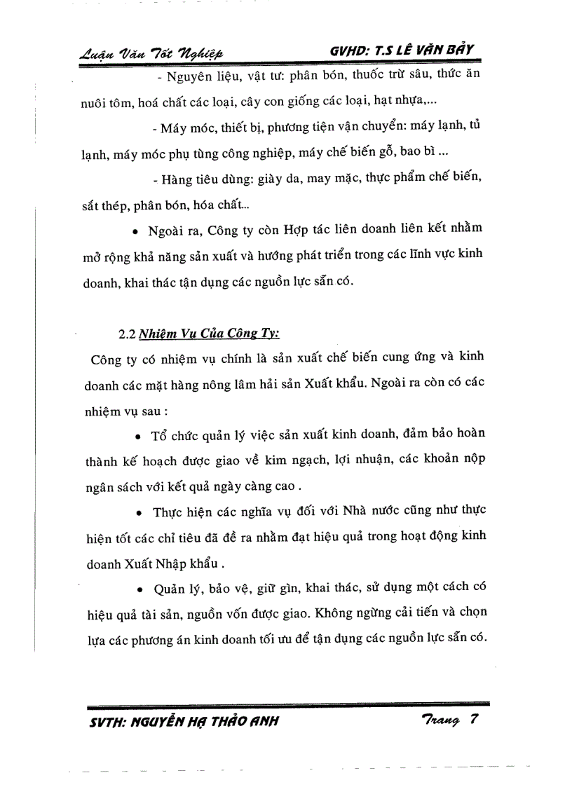 image for page Phân tích tình hình kinh doanh xuất nhập khẩu của công ty Agrimexco trong những năm gần đây 2003 2005