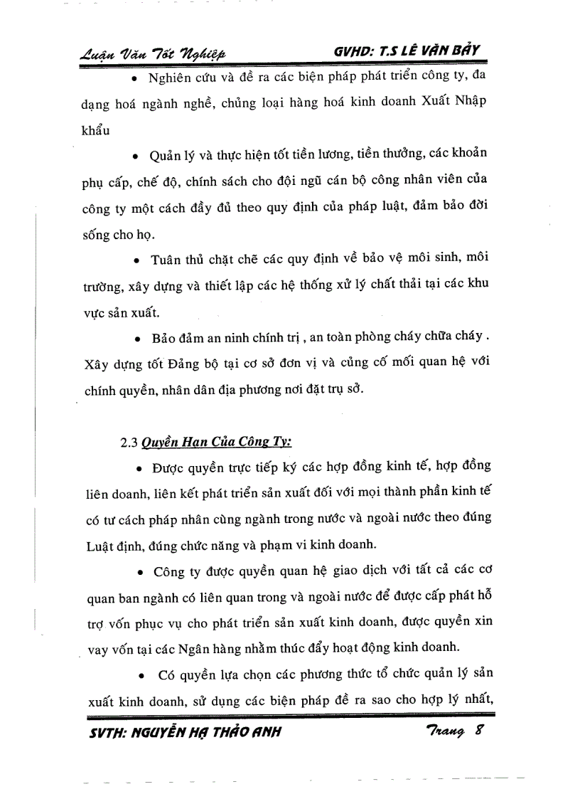 image for page Phân tích tình hình kinh doanh xuất nhập khẩu của công ty Agrimexco trong những năm gần đây 2003 2005