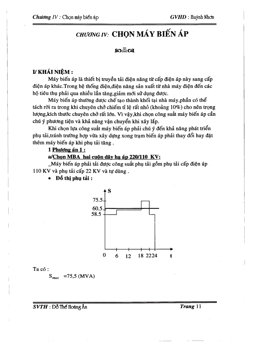 image for page Thiết kế trạm biến áp 220 110 22kV