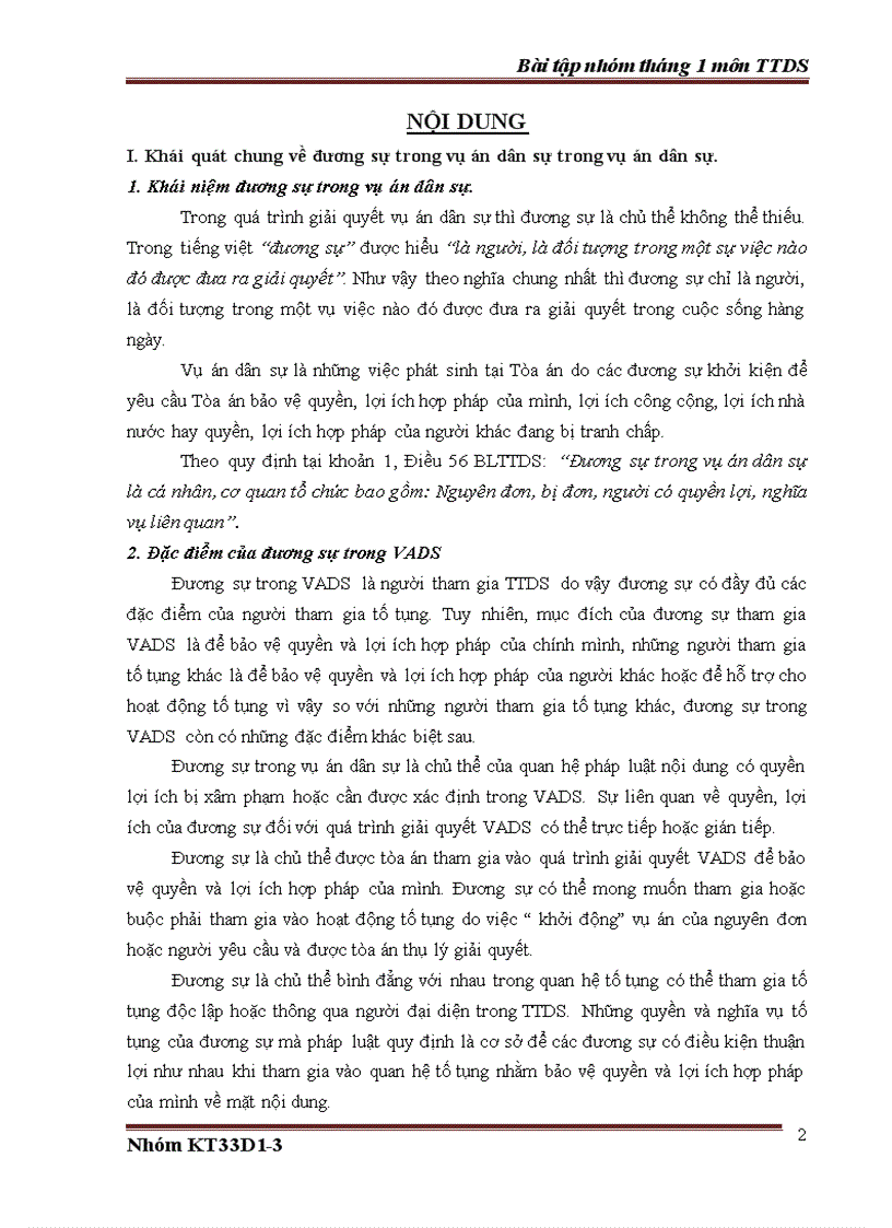 image for page Bài tập tố tụng dân sự Đương sự trong vụ án dân sự trong vụ án dân sự