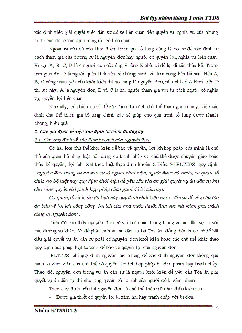 image for page Bài tập tố tụng dân sự Đương sự trong vụ án dân sự trong vụ án dân sự