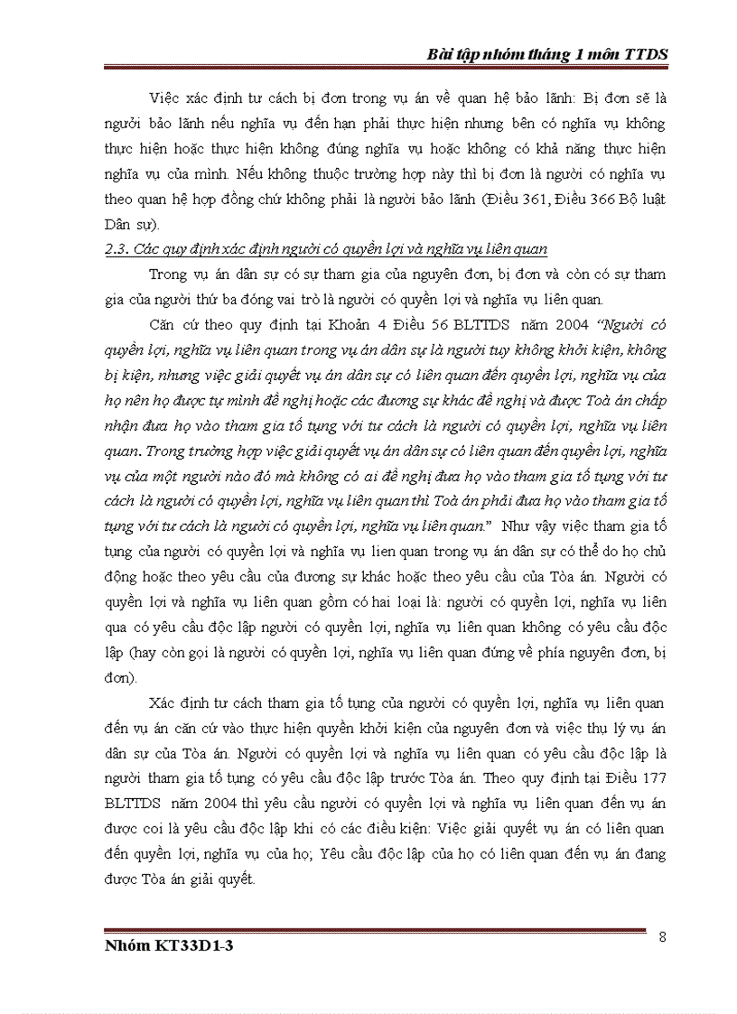 image for page Bài tập tố tụng dân sự Đương sự trong vụ án dân sự trong vụ án dân sự