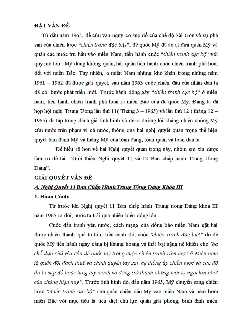 image for page Bài tập đường lôi cách mạng Giới thiệu Nghị quyết 11 và 12 Ban chấp hành Trung Ương Đảng