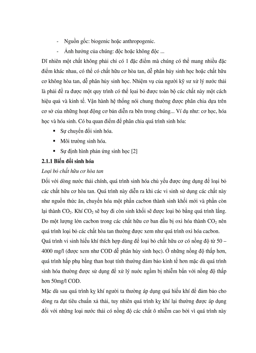 image for page Xử lí nước thải bằng phương pháp sih học