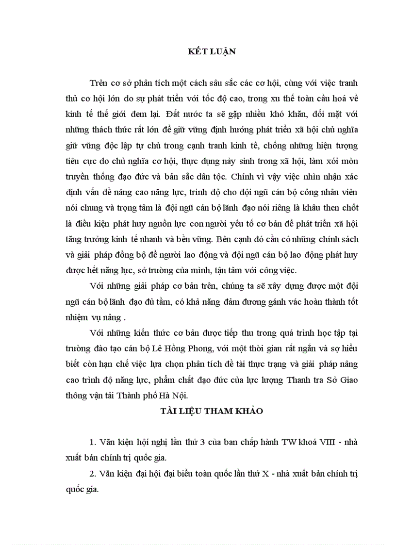 image for page Nâng cao năng lực phẩm chất lượng Thanh tra Sở giao thông vận tải Thành phố Hà Nội