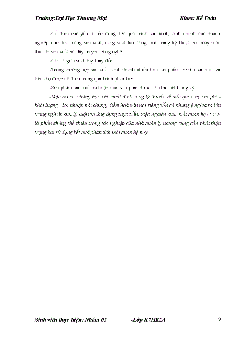 image for page Phân tích mối quan hệ chi phí khối lượng lợi nhuận