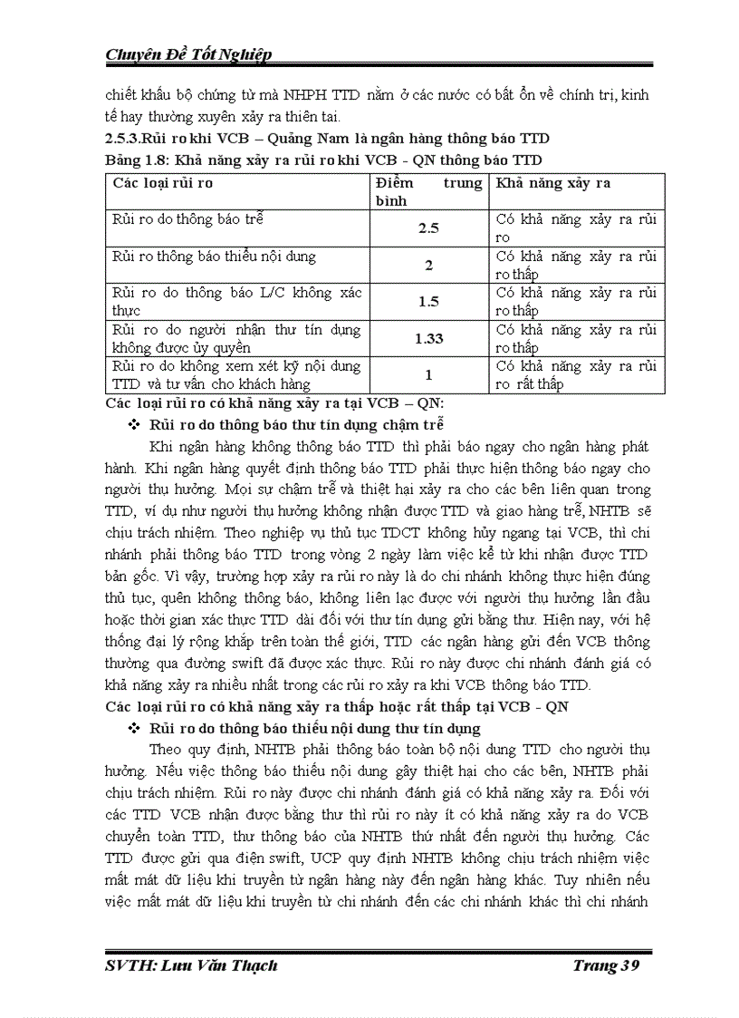 image for page Giải pháp phòng ngừa và hạn chế rủi ro trong thanh toán quốc tế theo phương thức tín dụng chứng từ tại ngân hàng thương mại cổ phần Ngoại Thương Việt Nam Chi nhánh Quảng Nam