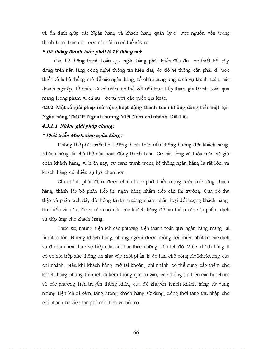 image for page Giải pháp mở rộng hoạt động thanh toán không dùng tiền mặt tại Ngân hàng thương mại cổ phần Ngoại thương Việt Nam chi nhánh ĐăkLăk