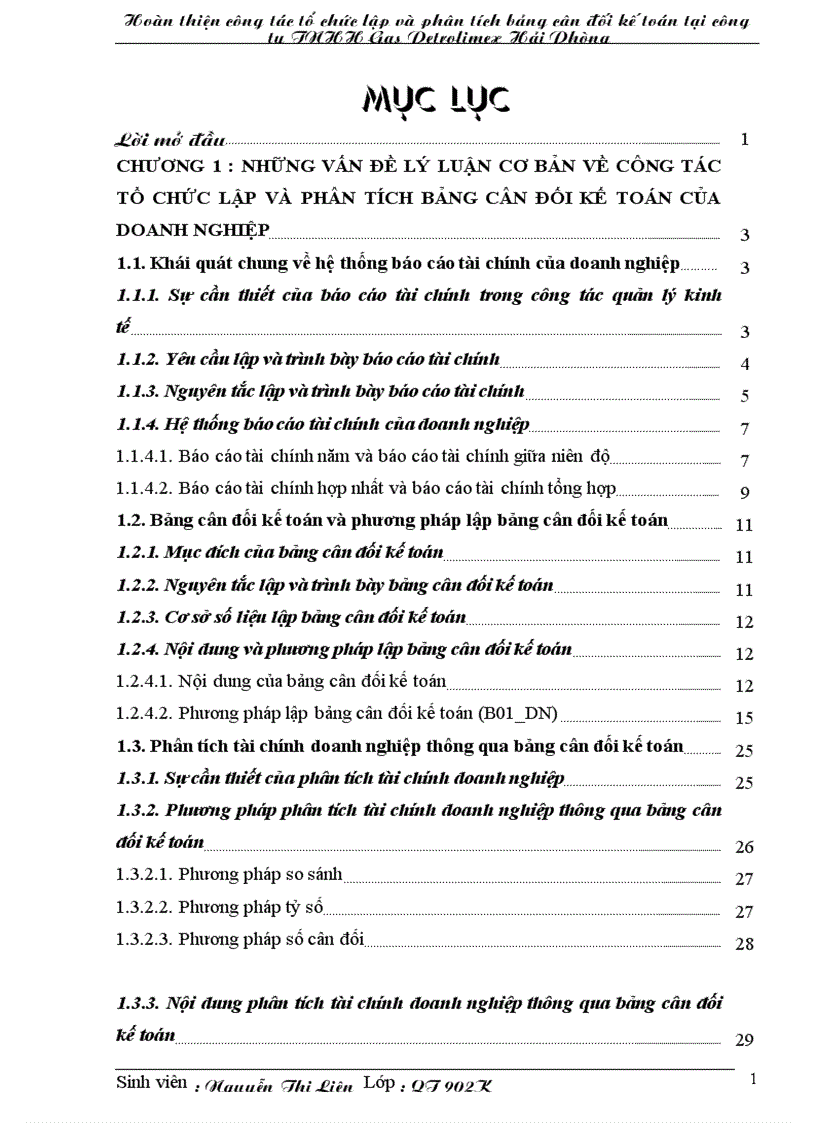 image for page Hoàn thiện công tác tổ chức lập và phân tích bảng cân đối kế toán tại công ty TNHH Gas Petrolimex Hải Phòng