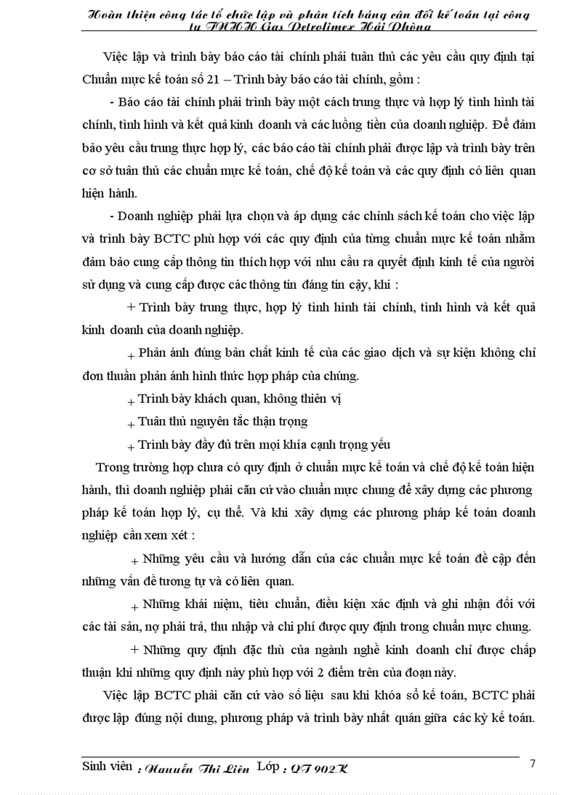 image for page Hoàn thiện công tác tổ chức lập và phân tích bảng cân đối kế toán tại công ty TNHH Gas Petrolimex Hải Phòng