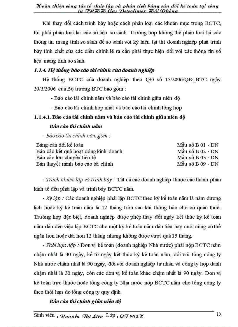 image for page Hoàn thiện công tác tổ chức lập và phân tích bảng cân đối kế toán tại công ty TNHH Gas Petrolimex Hải Phòng