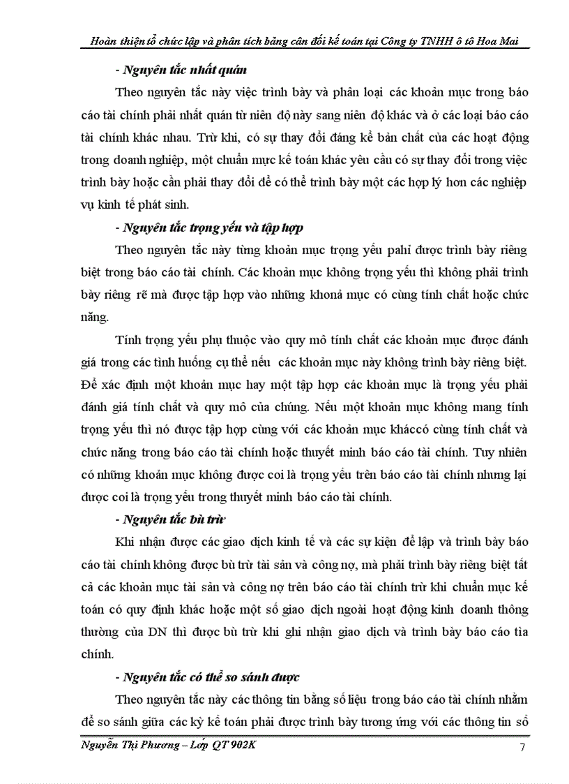 image for page Hoàn thiện tổ chức lập và phân tích bảng cân đối kế toán tại Công ty TNHH ôtô Hoa Mai
