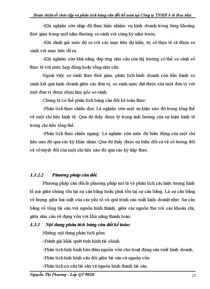 image for page Hoàn thiện tổ chức lập và phân tích bảng cân đối kế toán tại Công ty TNHH ôtô Hoa Mai