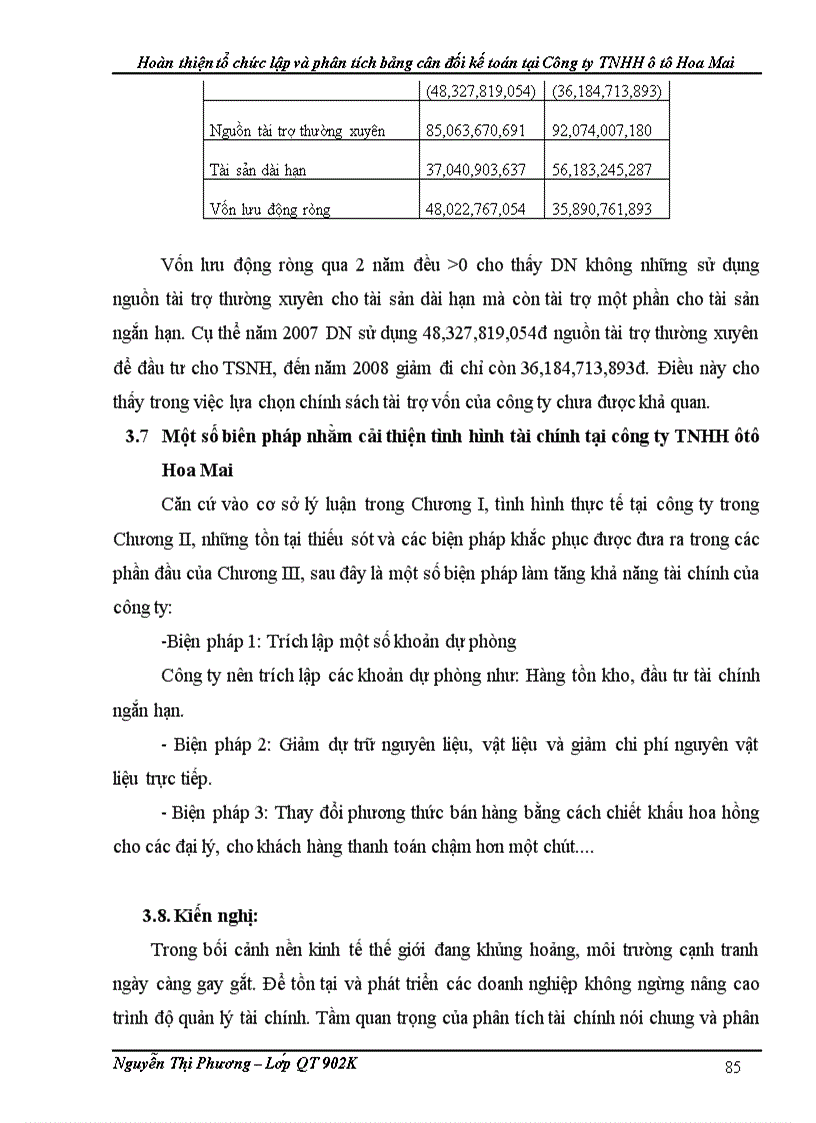 image for page Hoàn thiện tổ chức lập và phân tích bảng cân đối kế toán tại Công ty TNHH ôtô Hoa Mai