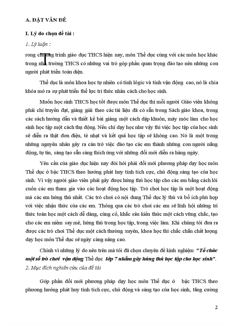 image for page Tổ chức một số trò chơi vận động THỂ DỤC lớp 7 nhằm gây hứng thú học tập cho học sinh