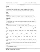 Hoàn thiện tổ chức công tác kế toán doanh thu chi phí và xác định kết quả kinh doanh tại Công ty TNHH An Cư