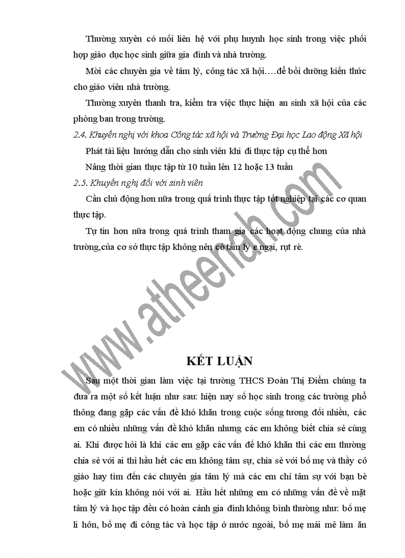 image for page Công tác xã hội tại trường THCS Đoàn Thị Điểm