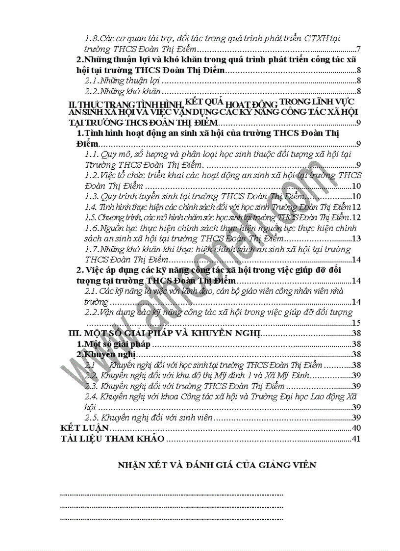 image for page Công tác xã hội tại trường THCS Đoàn Thị Điểm
