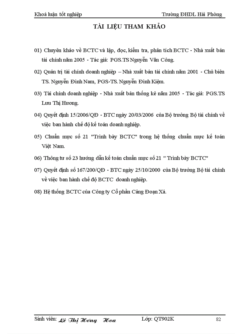 image for page Hoàn thiện tổ chức lập và phân tích Bảng cân đối kế toán tại Công ty Cổ phần Cảng Đoạn Xá