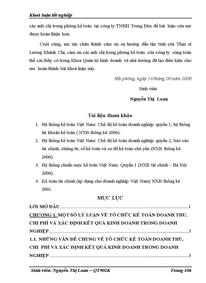 image for page Hoàn thiện công tác tổ chức kế toán doanh thu chi phí và xác định kết quả kinh doanh tại công ty TNHH Trung Đức