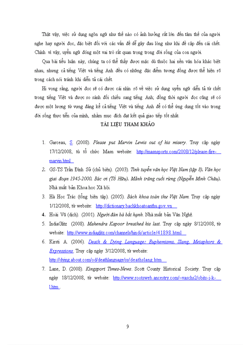 image for page So sánh đối chiếu uyển ngữ diễn đạt cái chết trong tiếng việt và tiếng anh