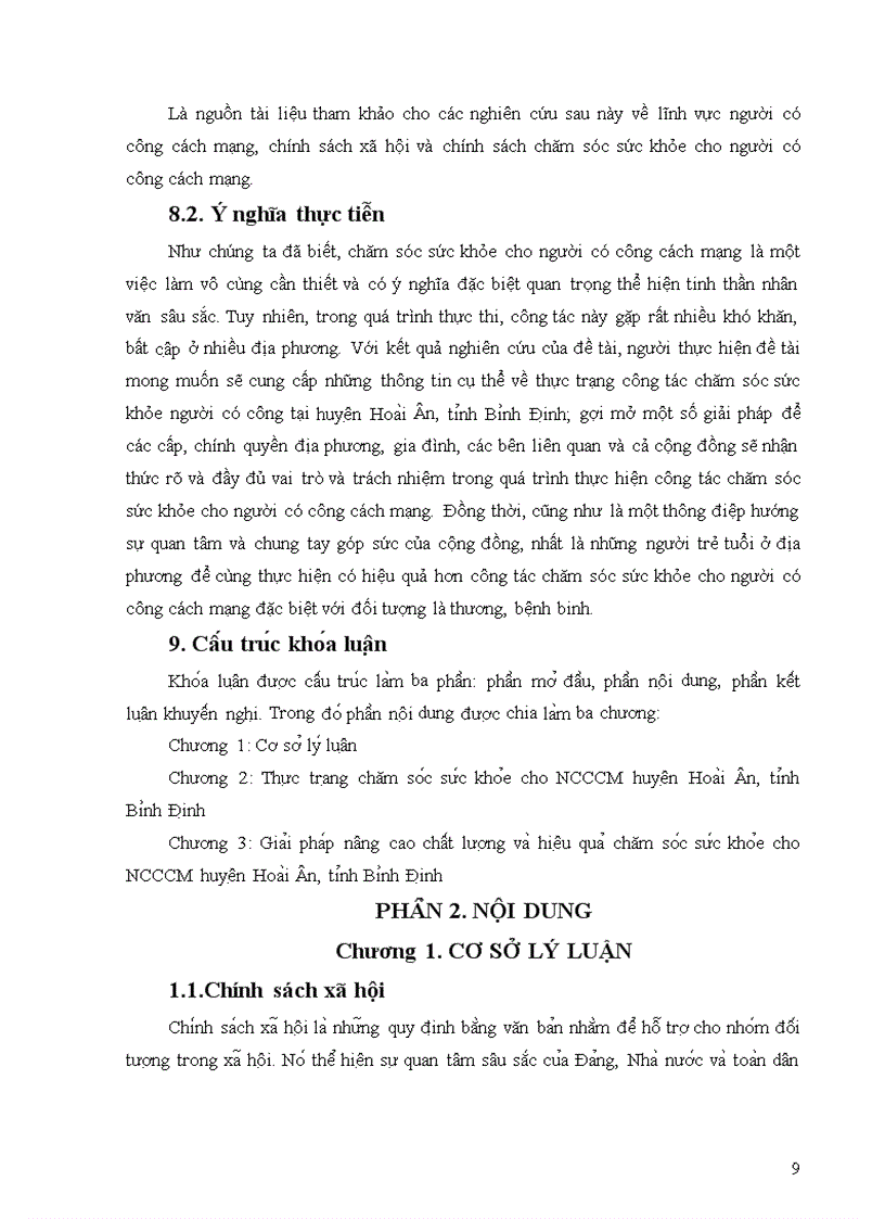 image for page Thực trạng và giải pháp chăm sóc sức khỏe người có công cách mạng ở huyện Hoài Ân tỉnh Bình Định