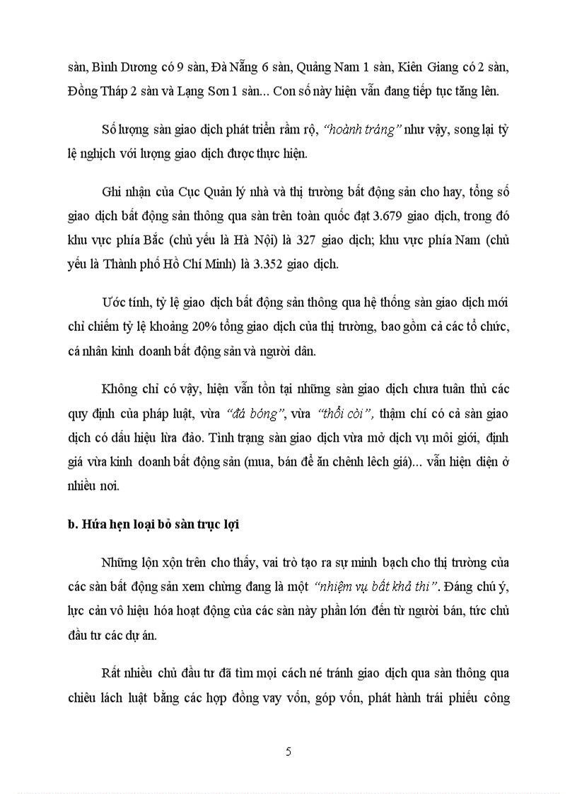 image for page Phân tích thực trạng hoạt động của sàn giao dịch bất động sản ở nước ta hiện nay Đưa ra những giải pháp nhằm nâng cao hiệu quả thực thi pháp luật đối với hoạt động của sàn giao dịch BĐ