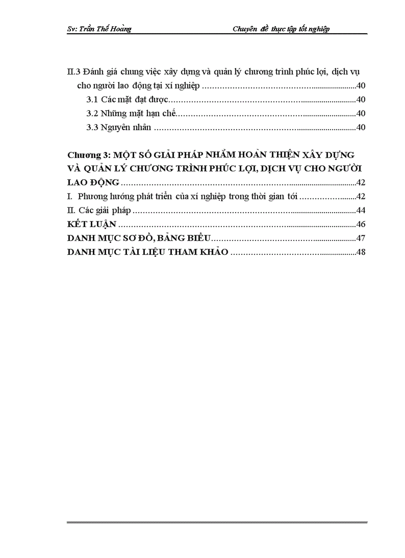 image for page Hoa n thiê n viê c xây dựng và quản lý chương trình phu c lơ i di ch vu cho ngươ i lao đô ng ta i Xi nghiê p may veston 1 thuộc Công ty cô phâ n may 10