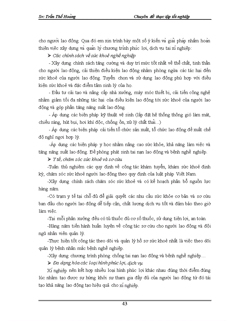 image for page Hoa n thiê n viê c xây dựng và quản lý chương trình phu c lơ i di ch vu cho ngươ i lao đô ng ta i Xi nghiê p may veston 1 thuộc Công ty cô phâ n may 10