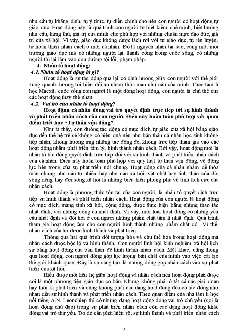 image for page Phân tích vai trò của các yếu tố đối với sự hình thành phát triển nhân cách Liên hệ thực tiễn