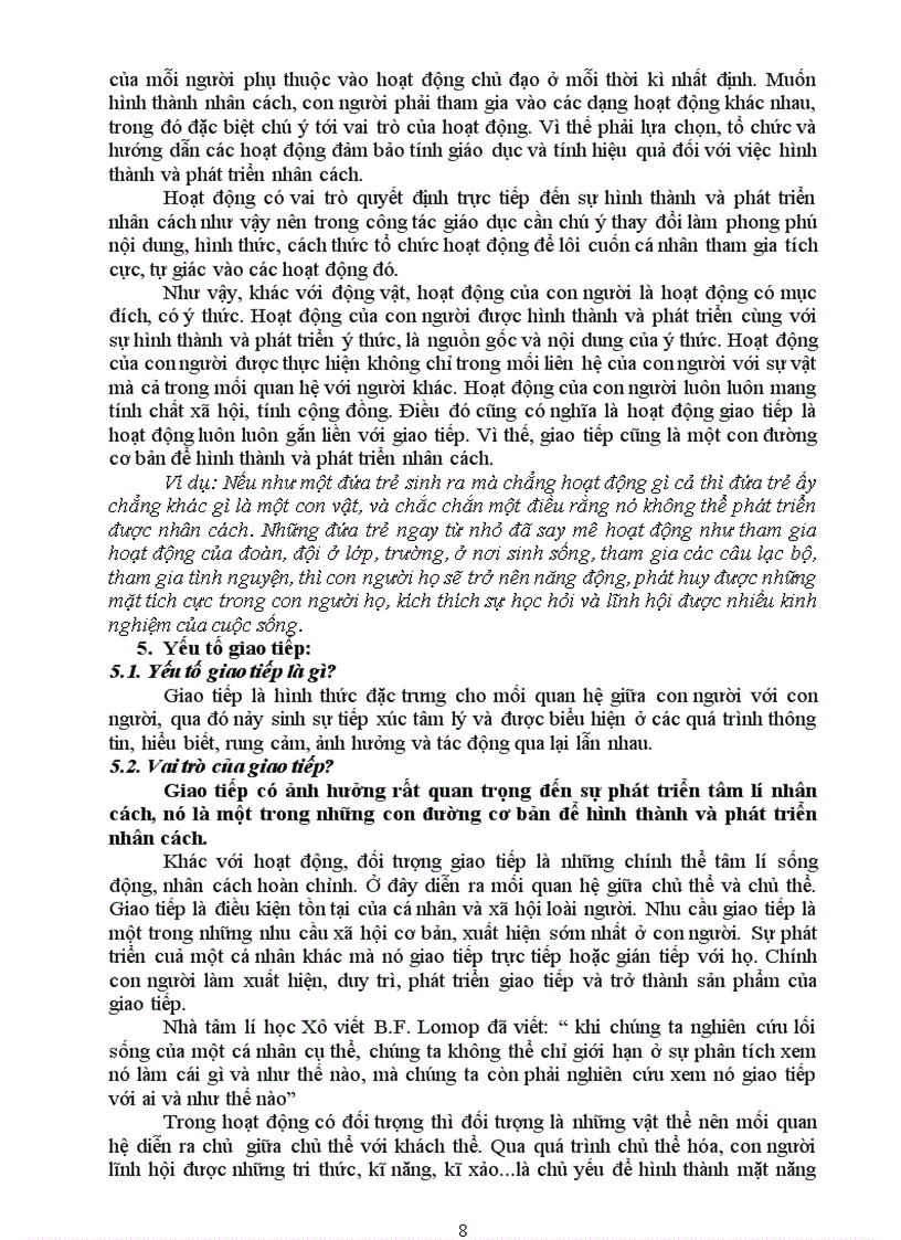 image for page Phân tích vai trò của các yếu tố đối với sự hình thành phát triển nhân cách Liên hệ thực tiễn