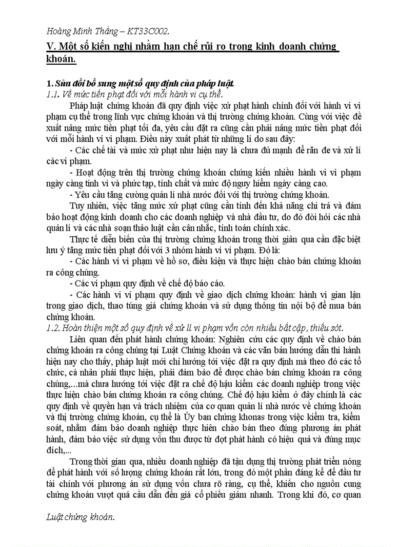 image for page Rủi ro trong kinh doanh chứng khoán phân loại nguyên nhân và các quy định pháp luật để hạn chế phòng ngừa rủi ro