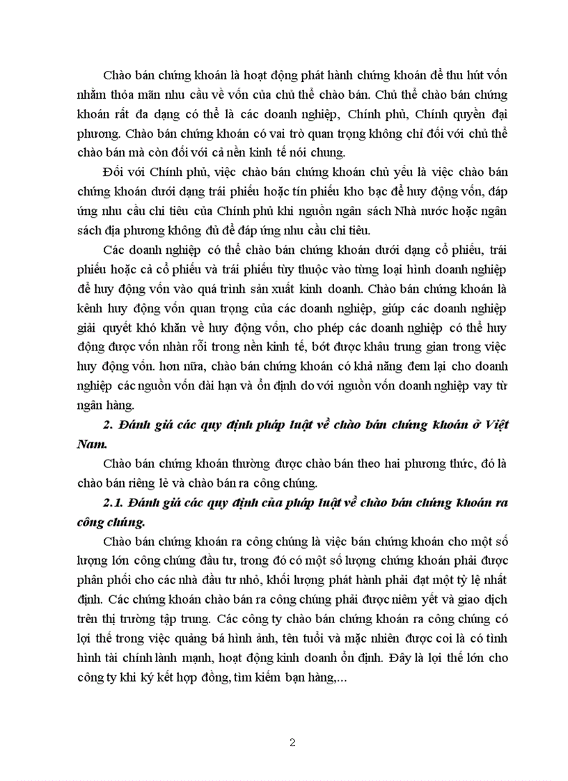 image for page Đánh giá pháp luật về chào bán chứng khoán ở Việt Nam và tìm hiểu pháp luật về chào bán chứng khoán đã đáp ứng được yêu cầu thực tiễn ở Việt Nam đến mức độ nào