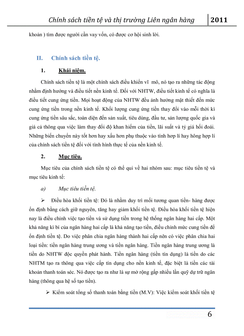 image for page Chính sách tiền tệ và ảnh hưởng của nó lên thị trường liên ngân hàng