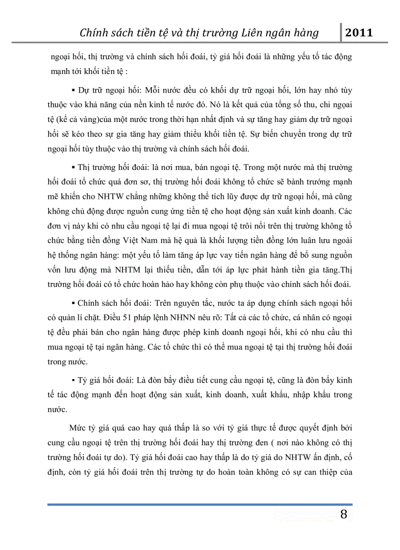 image for page Chính sách tiền tệ và ảnh hưởng của nó lên thị trường liên ngân hàng