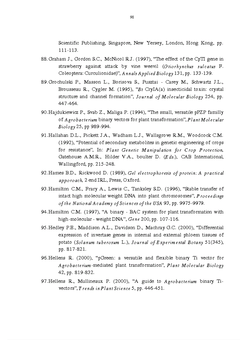 image for page Tạo chủng vi khuẩn Agrobacterium tumefaciens mang gen kháng côn trùng để chuyển vào cây trồng