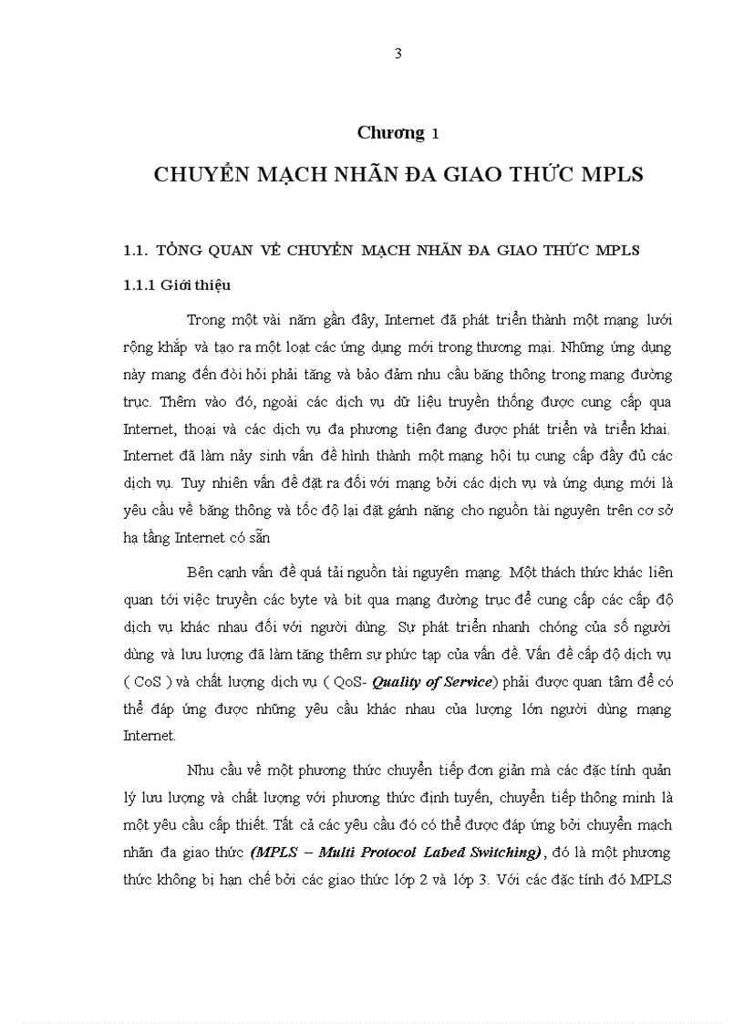 image for page Công nghệ chuyển mạch nhãn đa giao thức MPLS và mô phỏng bằng Opnet