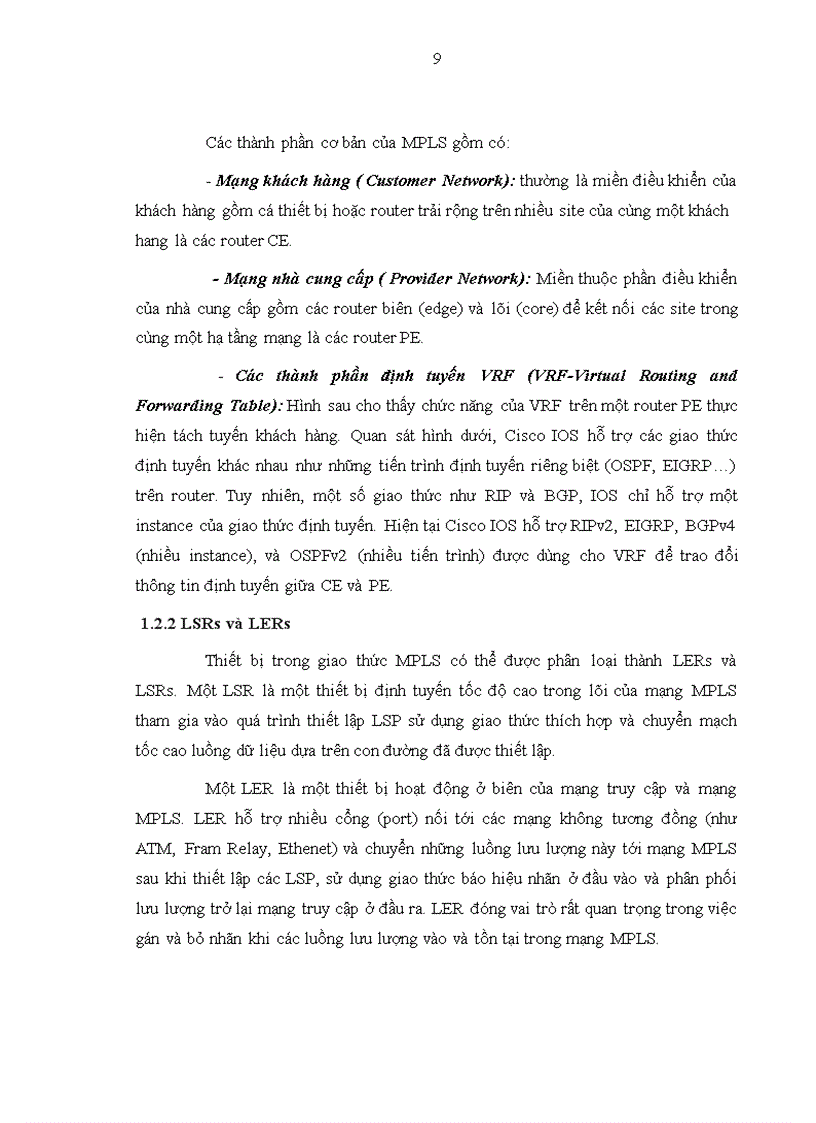 image for page Công nghệ chuyển mạch nhãn đa giao thức MPLS và mô phỏng bằng Opnet